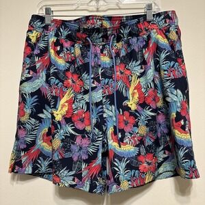 Caribbean Swimsuit Men's Size L Large Swim Shorts Boxer-Brief-Lined Trunks EUC